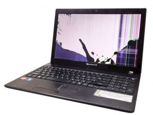 Разбитая матрица ноутбука Packard Bell